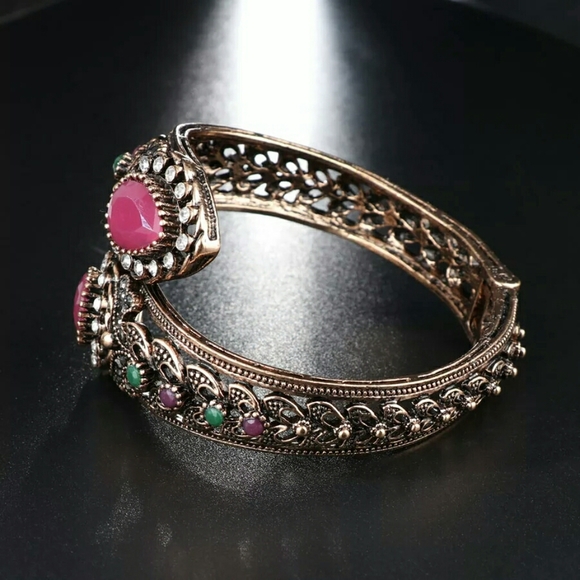 Turkish style vintage look  bangle cuff bracelet - Picture 2 of 2